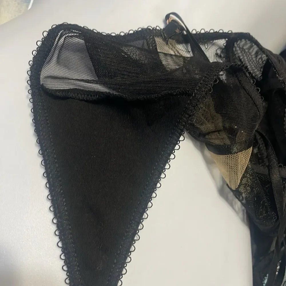 Honey Birdette Emma Bodysuit One Piece Black Size XS - Picture 10 of 13